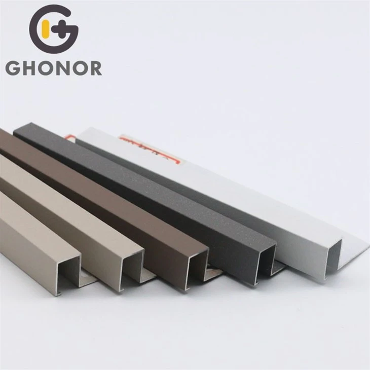 Spray sand tile trim